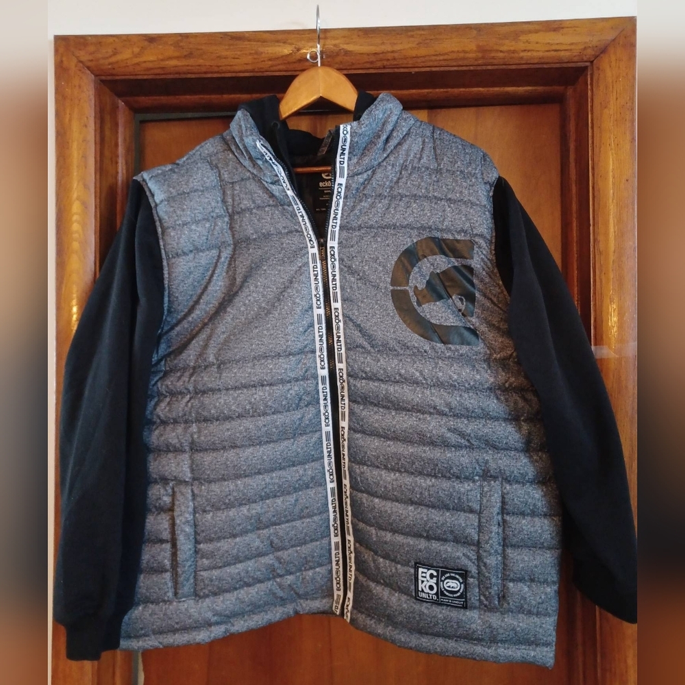 Men's Ecko Unltd Jacket Hooded Puffer Full Zip 3XL
